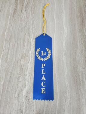 Vintage Jones School Supply  Blue 1ST Place Ribbon NOS